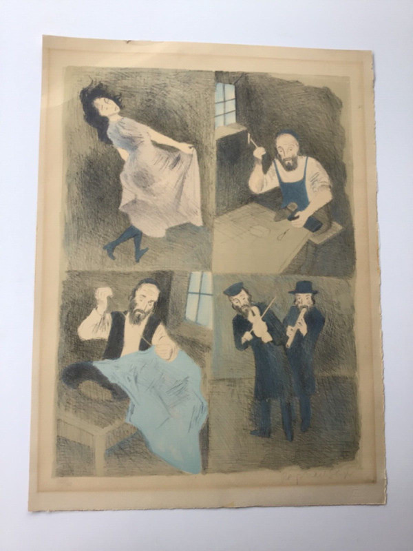 Raphael Soyer Lithograph "Gentlemen From Cracow" Ed. 128/150 gallery