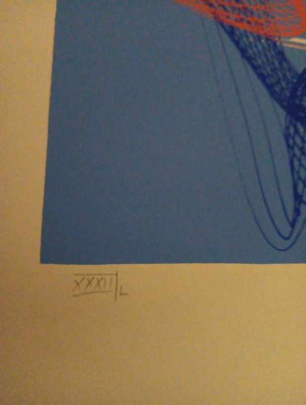 Buncho Signed & Numbered Serigraph Abstract Geometric #32/200 1970's 26"×20" gallery