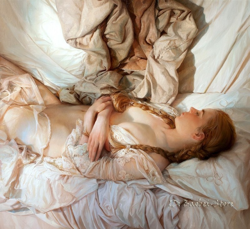 Sleeping Beauty oil painting Wall Art Giclee printed on canvas L3852