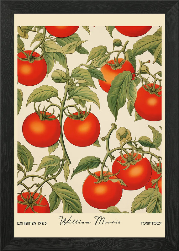 William Morris Tomatoes Floral Kitc Framed Wall Art Poster Canvas Print Picture