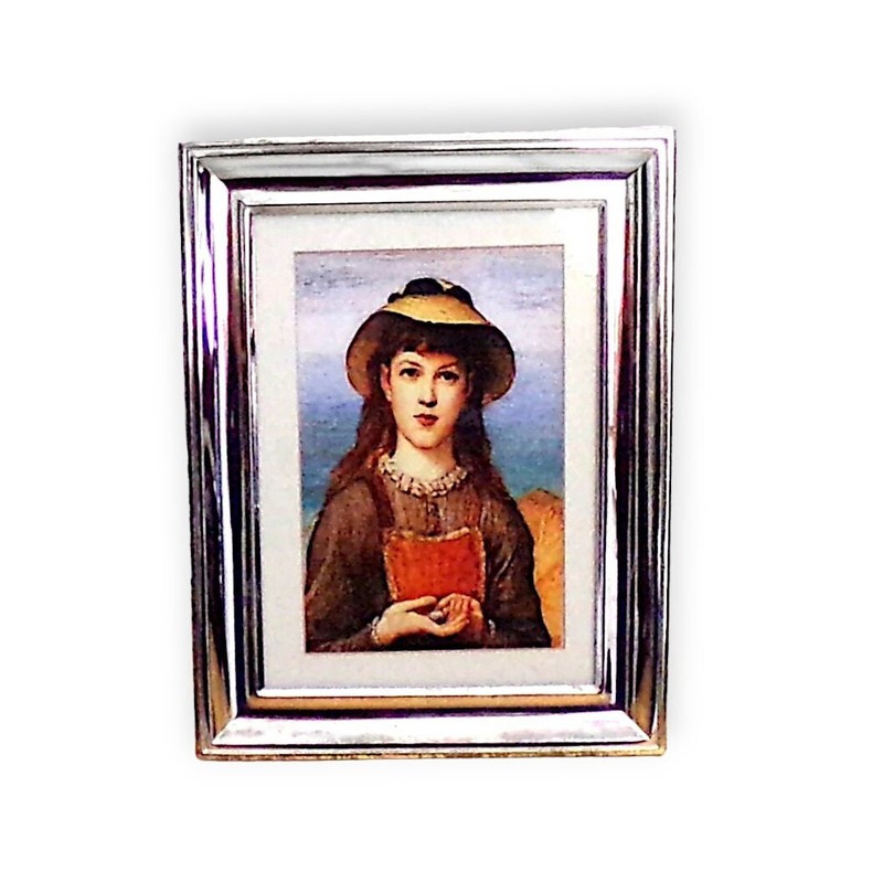 Victorian Art print by George Frederick Watts, Head of a Girl silver metal frame gallery