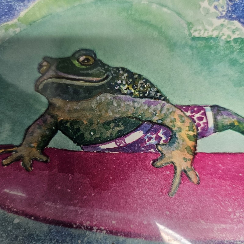 Rebecca Lowell Maui 2000 Frog Toad Surfer Surfing Art Print Waves Ocean Beach