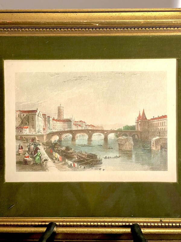 Toulouse Cathedral Pont Neuf Bridge Garonne River FRAMED by CATALDA FINE ARTS