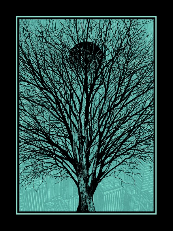 DAN MCCARTHY – Koyaanisqatsi – RARE SIGNED art screen print GLOWS IN THE DARK