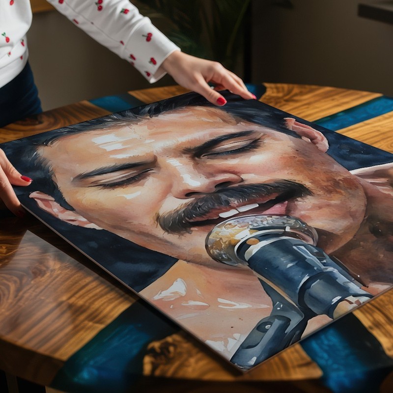 Freddie Mercury Music Icon A3 Artwork Print 70s 80s Rock Queen Poster Wall Art