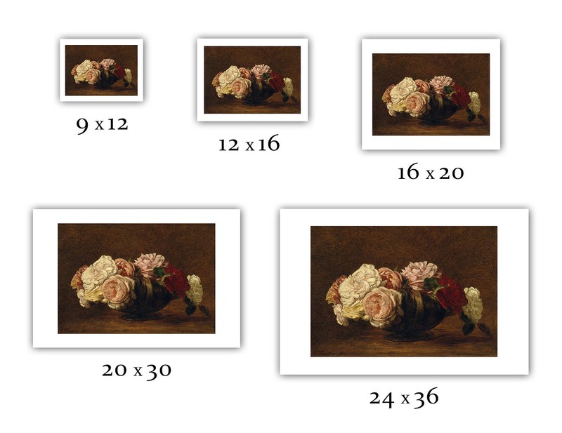Henri Fantin-Latour: "Roses in a Bowl" (1883) — Giclee Fine Art Print gallery
