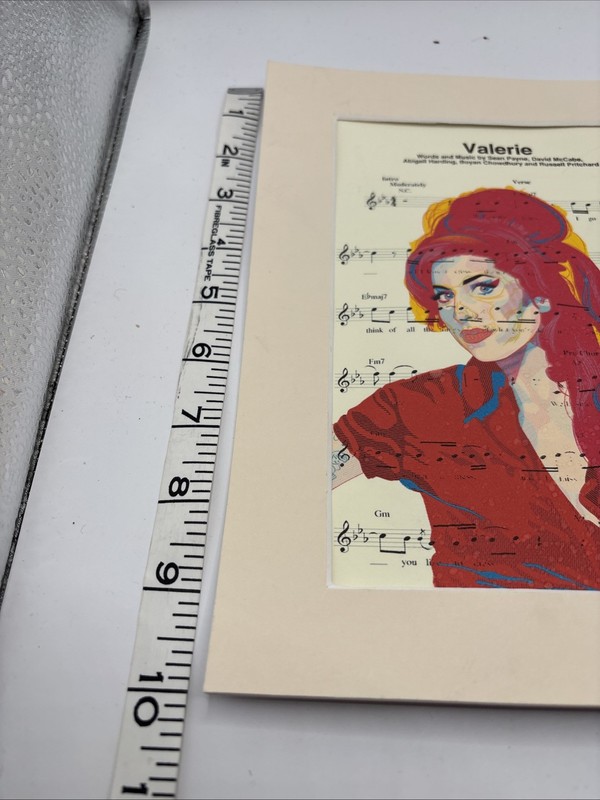 Amy Winehouse “Valerie” Sheet Music Matted Print gallery