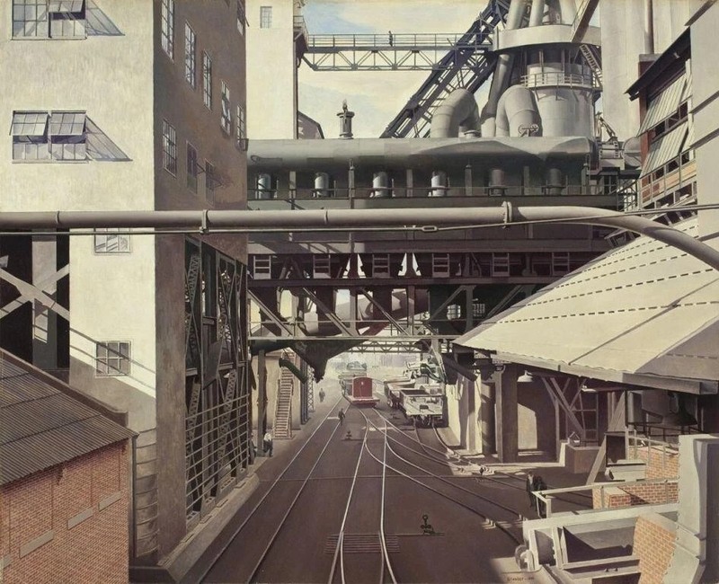 City Interior Charles Sheeler 1938 VINTAGE art print antique painting