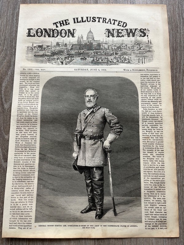 1864 large print - general robert edmund lee - commander in chief confederate gallery