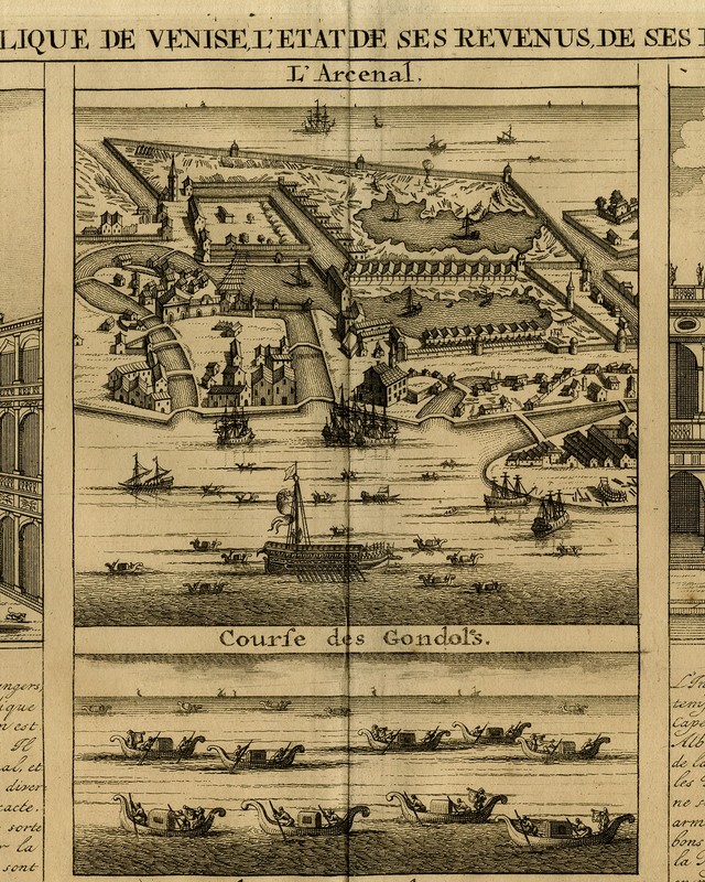 Antique Print-FAMOUS PLACES IN VENICE-GONDOLA-SAINT MARCO PLACE-Chatelain-1732 gallery