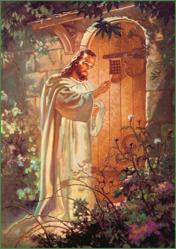 Warner Sallman JESUS KNOCKING ON THE DOOR poster print Home Decor gallery