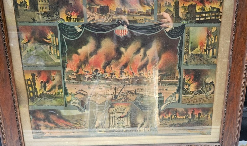 America's Great Fires 1905 Framed Lithograph gallery
