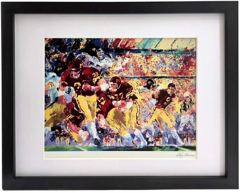 LEROY NEIMAN Iowa vs Minnesota Vintage 1991 Plate Signed Football Art Print