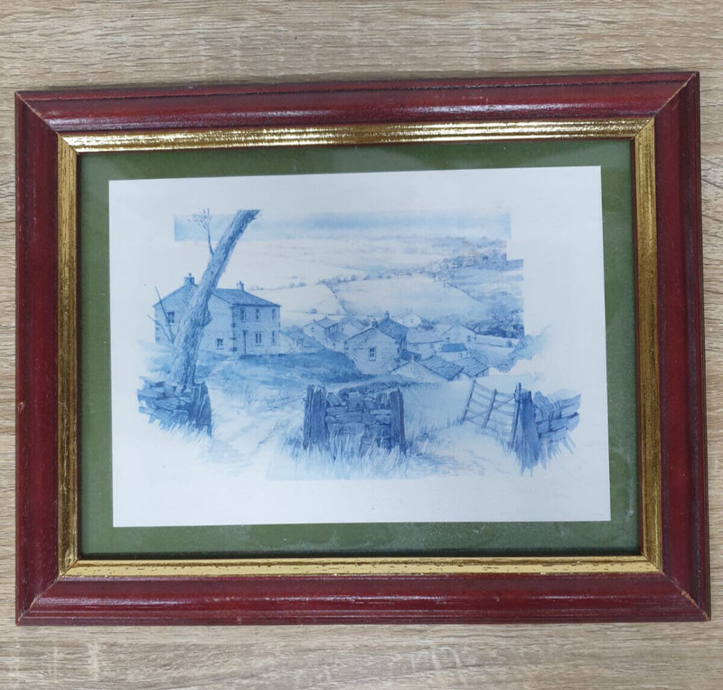 Donald Ayres Vintage Countryside Realism Artwork 9.5 in x 7.5 in gallery