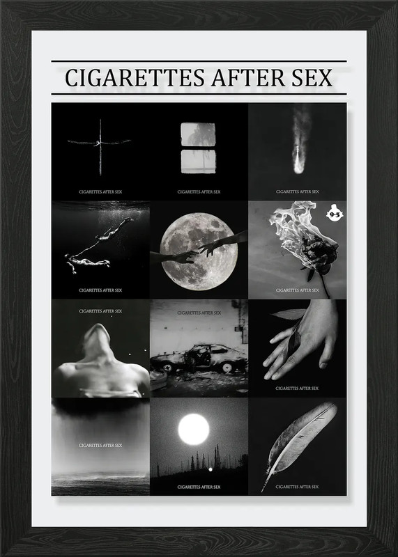 Cigarettes After Sex Album Collage Framed Wall Art Poster Canvas Print Picture