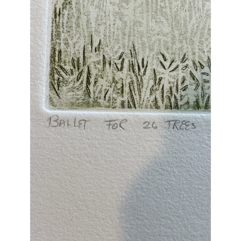 Ruth Leaf Signed Etching "Ballet for 26 Trees" 29x22 Ltd Ed 13/200 BFK Rives Art gallery