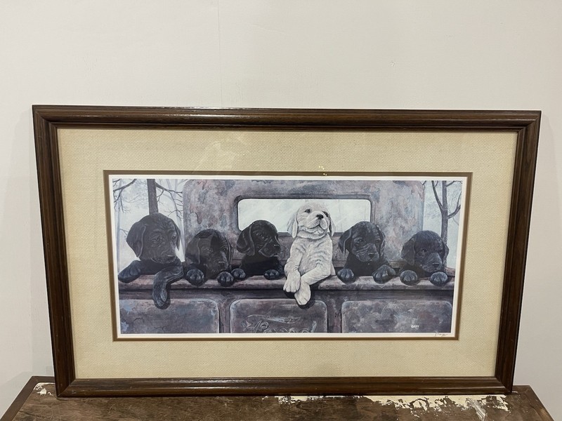George Griff «Six Pack To Go» limited edition signed framed print, 1986, 20×31″