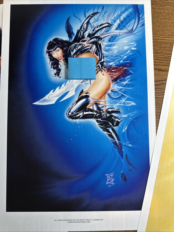 Ricky E. Carrelero Fantasy Sexy Women 17” x 11” Lot of 3 Posters gallery