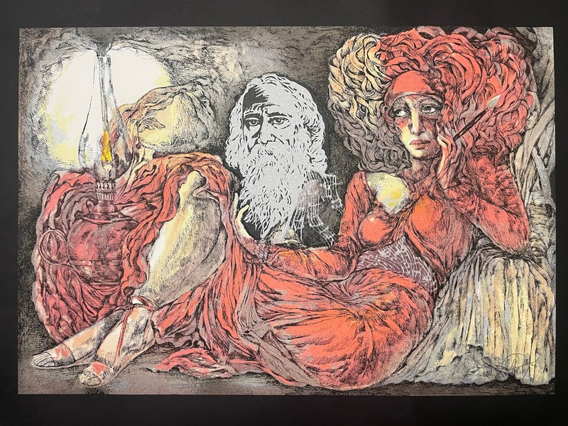 Serigraph by Daysi Carmona. No title. Signed by the artist. Proof of author