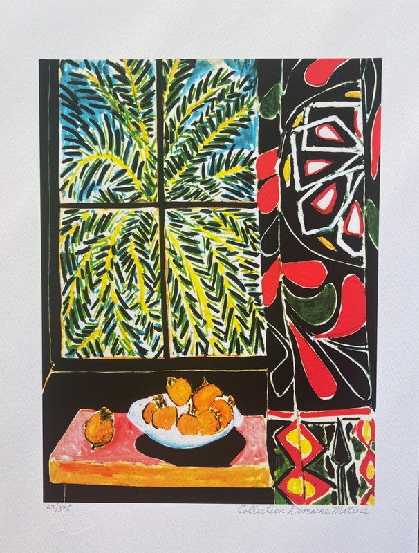 Henri Matisse EGYPTIAN CURTAIN Estate Signed Limited Edition Giclee Art 16 x 12″