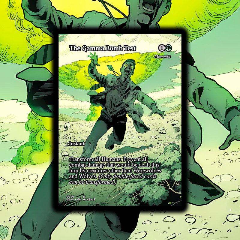 Moonmist Marvel Hulk Custom Foil Gamma Bomb Test EDH Bruce Banner MTG Avenger