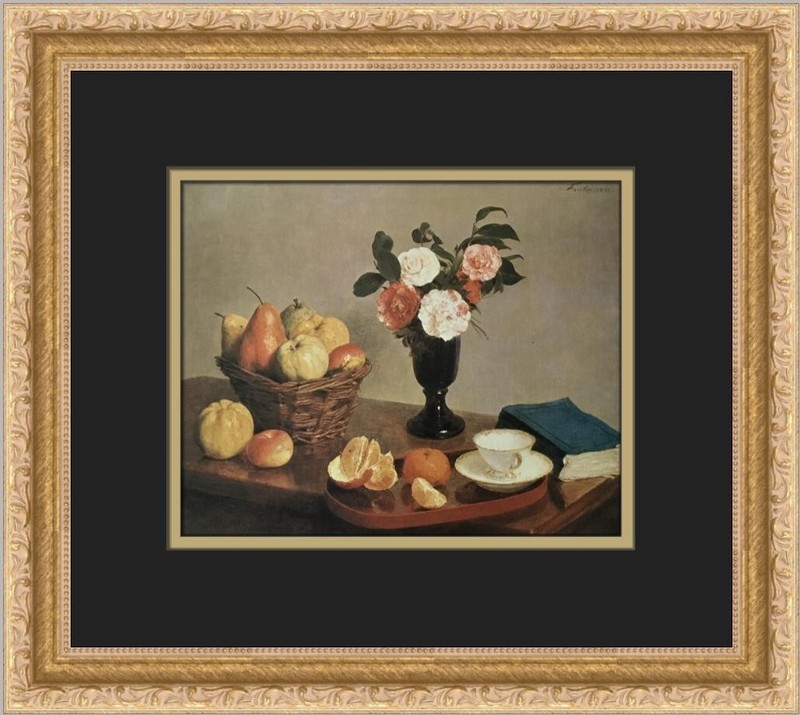 Henri Fantin-Latour Still Life Custom Framed Print
