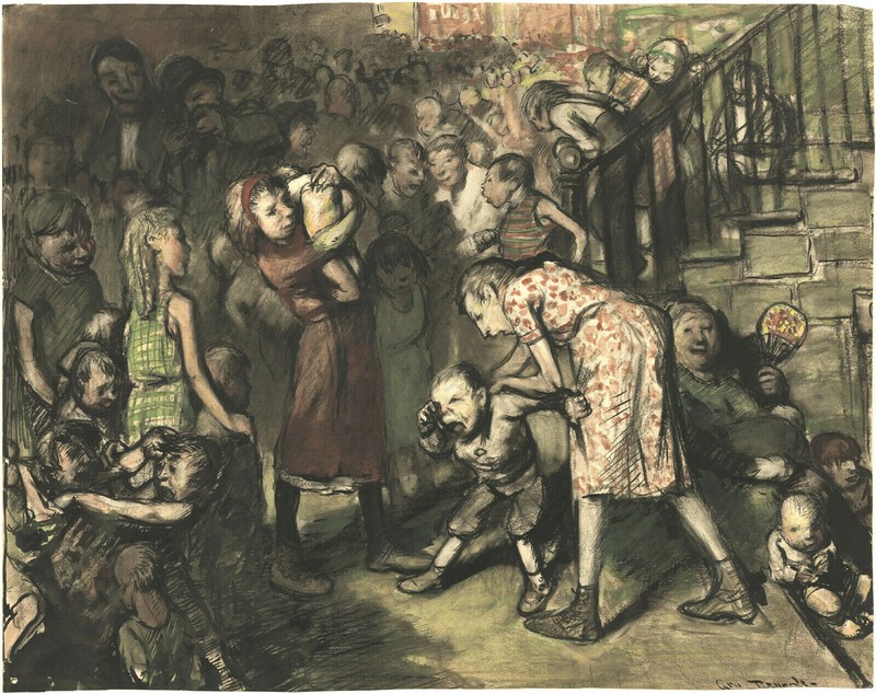George Bellows – Cliff Dwellers (1913) Signed – 17″ x 22″ Fine Art Print