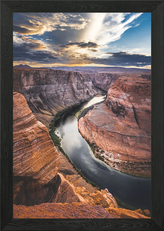 Horseshoe Bend Framed Wall Art Poster Canvas Print Picture