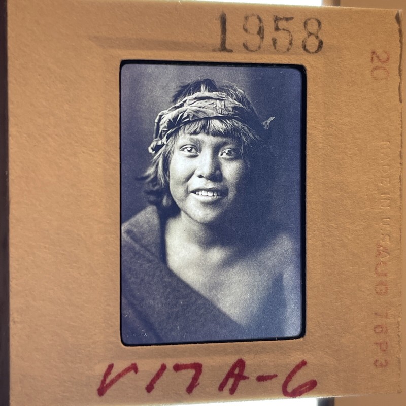 Edward Curtis “Cloud Bird, San Ildefonso ” Native American Photo 35mm Slide 1958