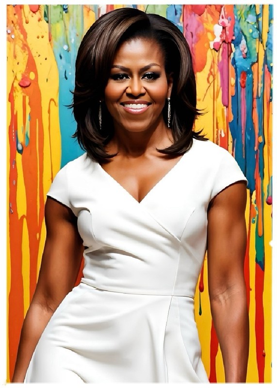 MICHELLE OBAMA * Fun Novelty * POLITICS * Art Card * ATC ACEO