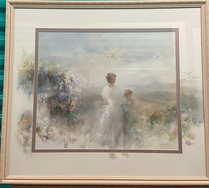 Dreamy, soft focus of woman with child
