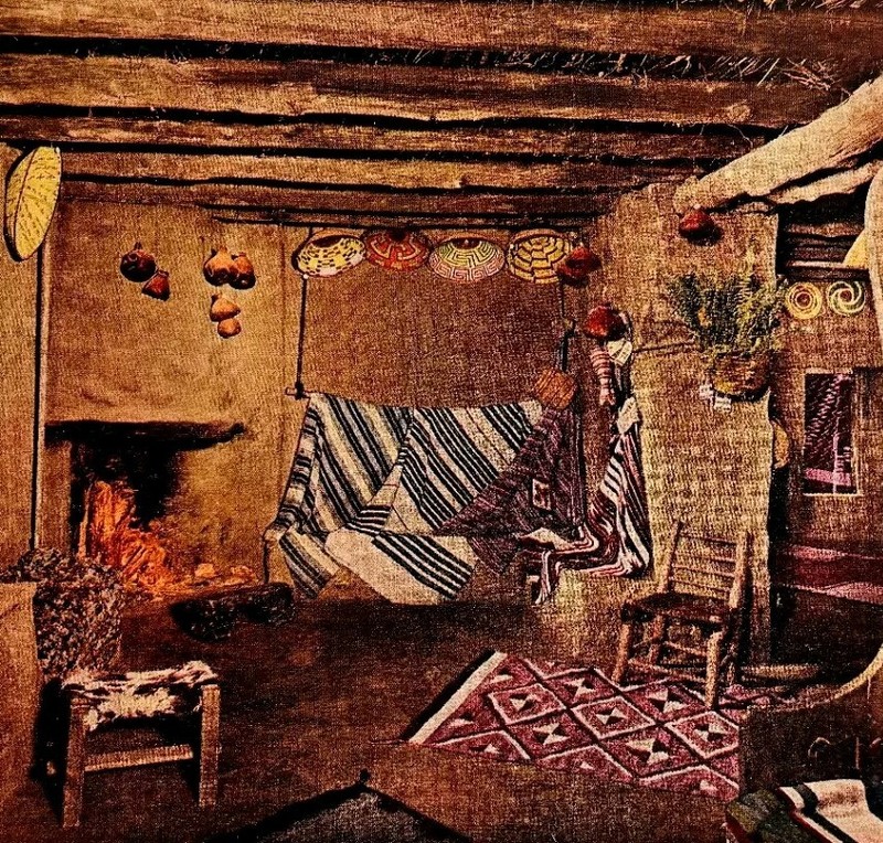 1927 Grand Canyon Hopi House Interior Southwest Plate Print Arizona DWPP14