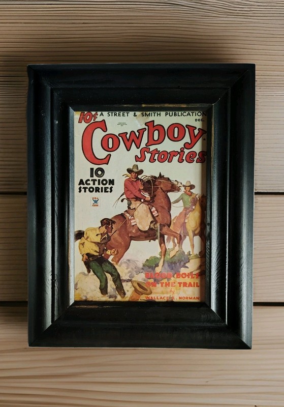 Cowboy Stories 12/1934 Art Print 12×15” -10″ x 7”-Arthur Roy Mitchell