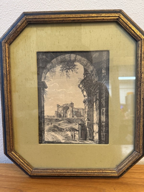 Vintage Antique Luigi Rossini Copper Plate Engraving Print Art 7 1/4” X 9”