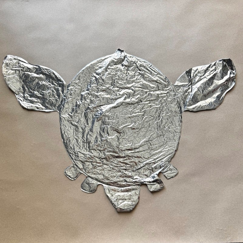 DFace Dog Deflated Helium Art Installation Foil Balloon Limited Edition Rare