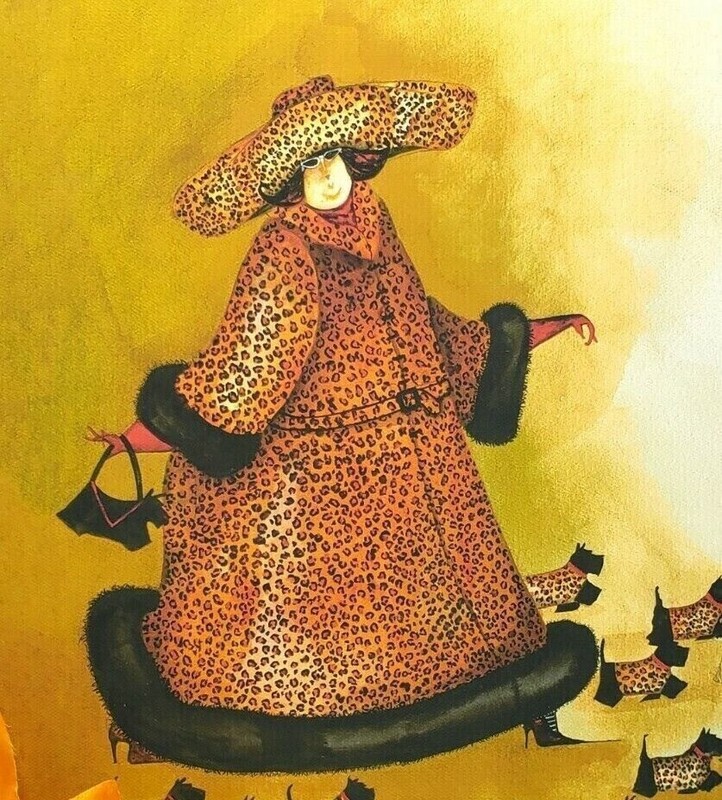 Jennifer Garant "Faux Paux" Scottie Dogs Canvas Art Print on Wood Frame 11x14" gallery