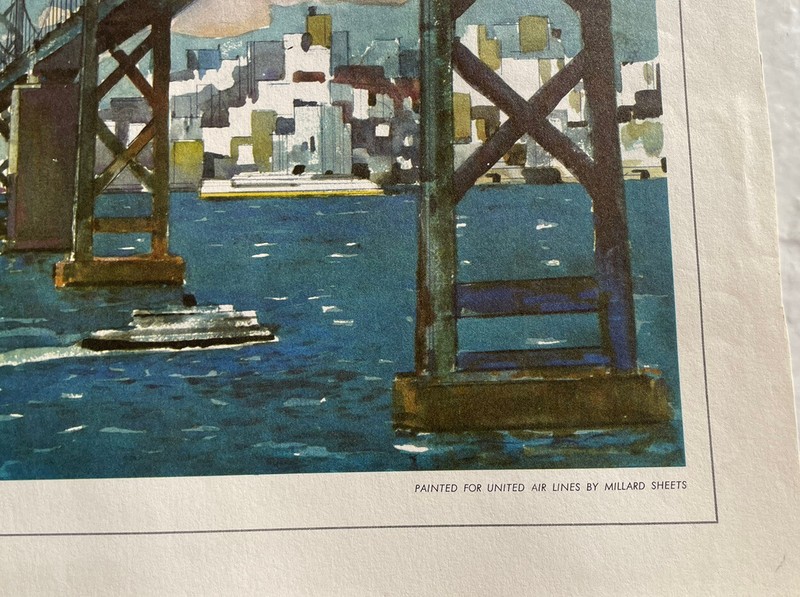 Oakland Bay San Francisco Millard Sheets 1950 United Airlines gallery