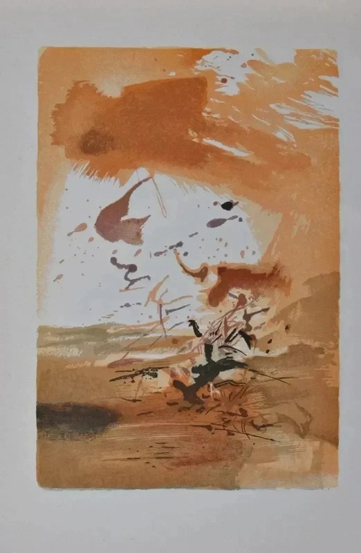 ZAO WOU-KI: The Blazing Stump, ENGRAVING, 1967 #CHINESE ART by MOURLOT