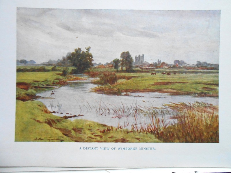 Dorset 1925 Original Antiquarian Print of Wimborne Minster by Walter Tyndale
