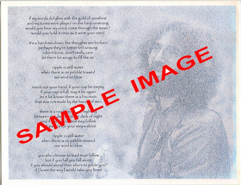 Jerry Garcia / Ripple Art Print 8 ½ x 11