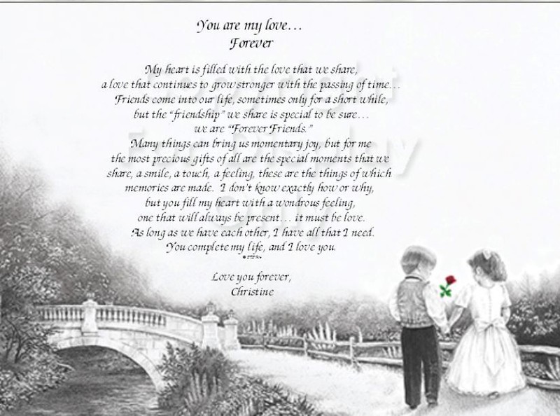 Love You Are My Love Forever Personalized Gift Print Love Marriage 1217
