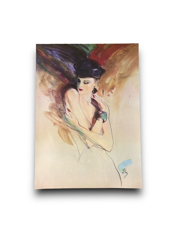1989 RICHARD ELY “THEODORA” Lithograph hand signed. 26” x 36”