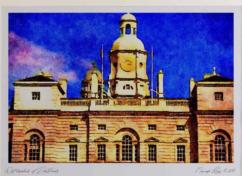804026 Whitehall London England U.K. A4 Watercolour print