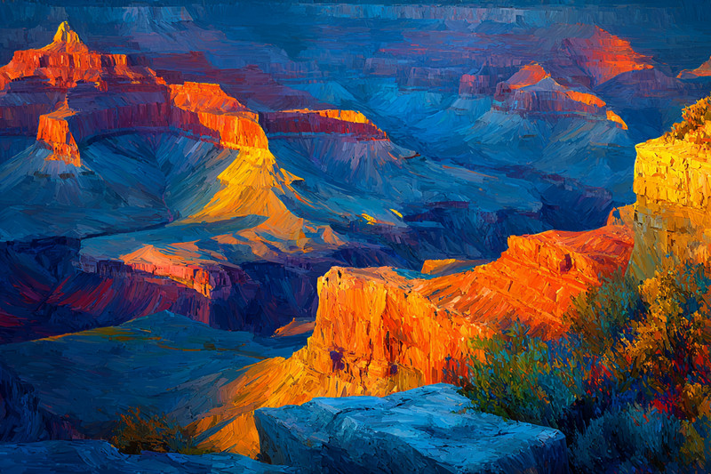 Grand Canyon United States 36×24 Giclée Art Print Ltd 1/25 Signed COA Romble H21