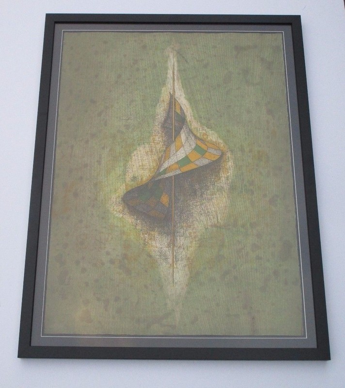 RARE JORG NEITZERT VINTAGE ABSTRACT EXPRESSIONISM BIG ETCHING MODERNIST SURREAL