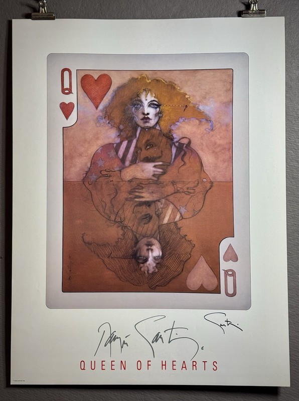 Ramon Santiago, 1943-2001 “QUEEN of HEARTS” 1990 Hand-Signed, 24x32” Exc Cond. gallery