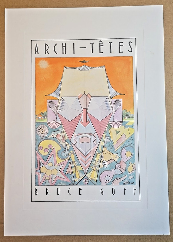 Unframed Lithograph «Bruce Goff» by Louis Hellman – Archi-tetes Series WS9D