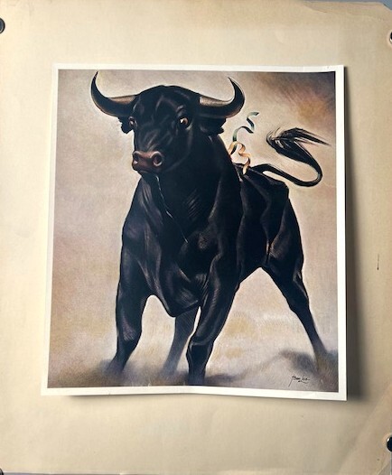 TOM LEA "THE FIGHTING BULL" PRINT CREATED IN 1949