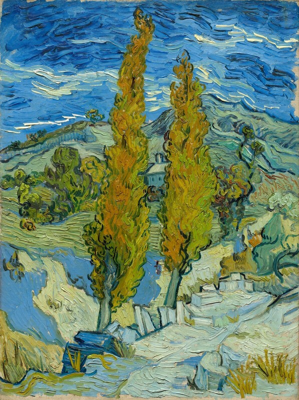 Vincent van Gogh : "The Poplars at Saint-Remy" (1889) — Giclee Fine Art Print