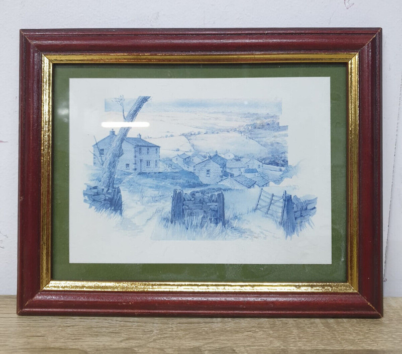 Donald Ayres Vintage Countryside Realism Artwork 9.5 in x 7.5 in